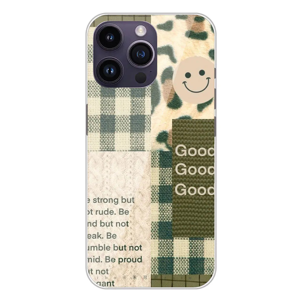 Patchwork Positivity - Printed Silicone Case For Apple iPhone 14 Pro Max