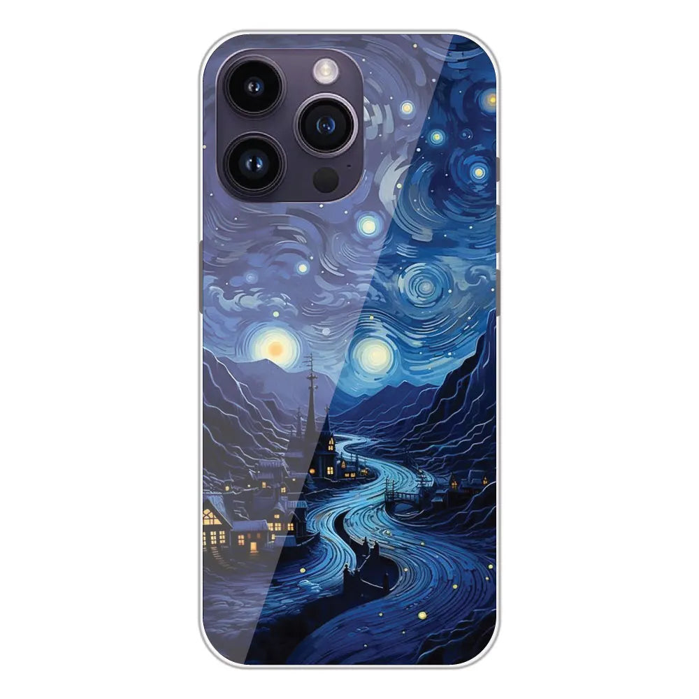 The Starry Night - Printed Silicone Case For Apple iPhone 14 Pro Max