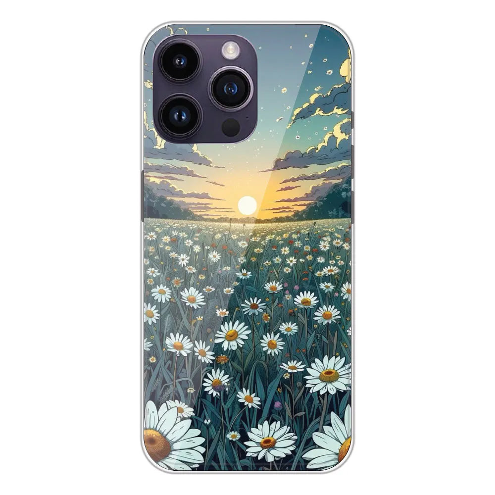 Daisy Sunset - Printed Silicone Case For Apple iPhone 14 Pro Max