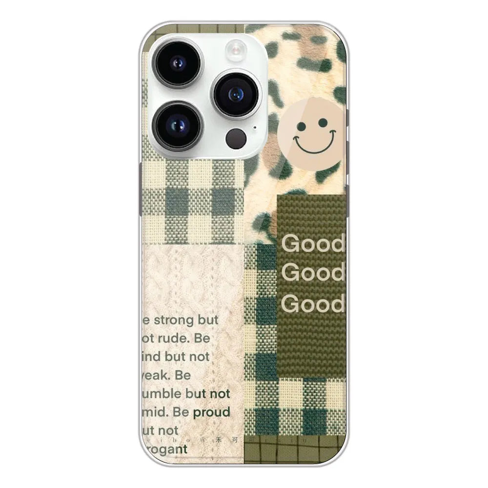 Patchwork Positivity - Printed Silicone Case For Apple iPhone 14 Pro