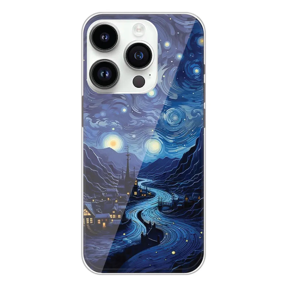 The Starry Night - Printed Silicone Case For Apple iPhone 14 Pro