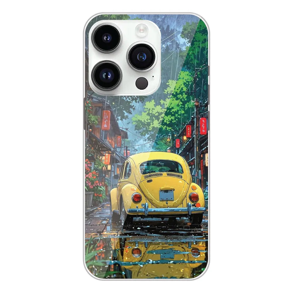 Yellow Bettle - Printed Silicone Case For Apple iPhone 14 Pro