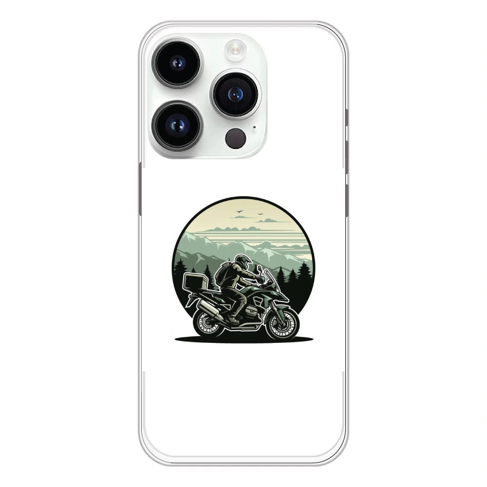Biker - Printed Silicone Case For Apple iPhone 14 Pro
