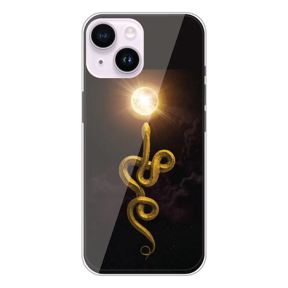 Golden Serpent - Printed Silicone Case For Apple iPhone 14