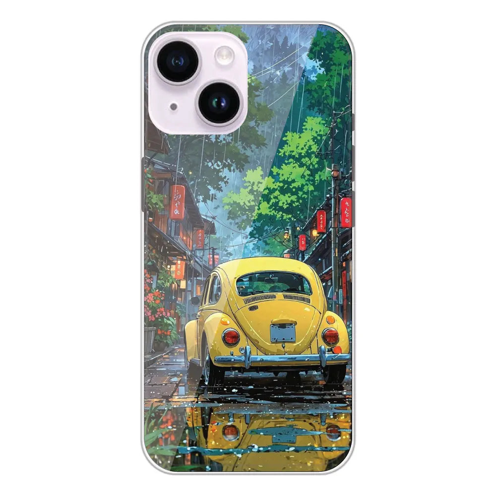 Yellow Bettle - Printed Silicone Case For Apple iPhone 14