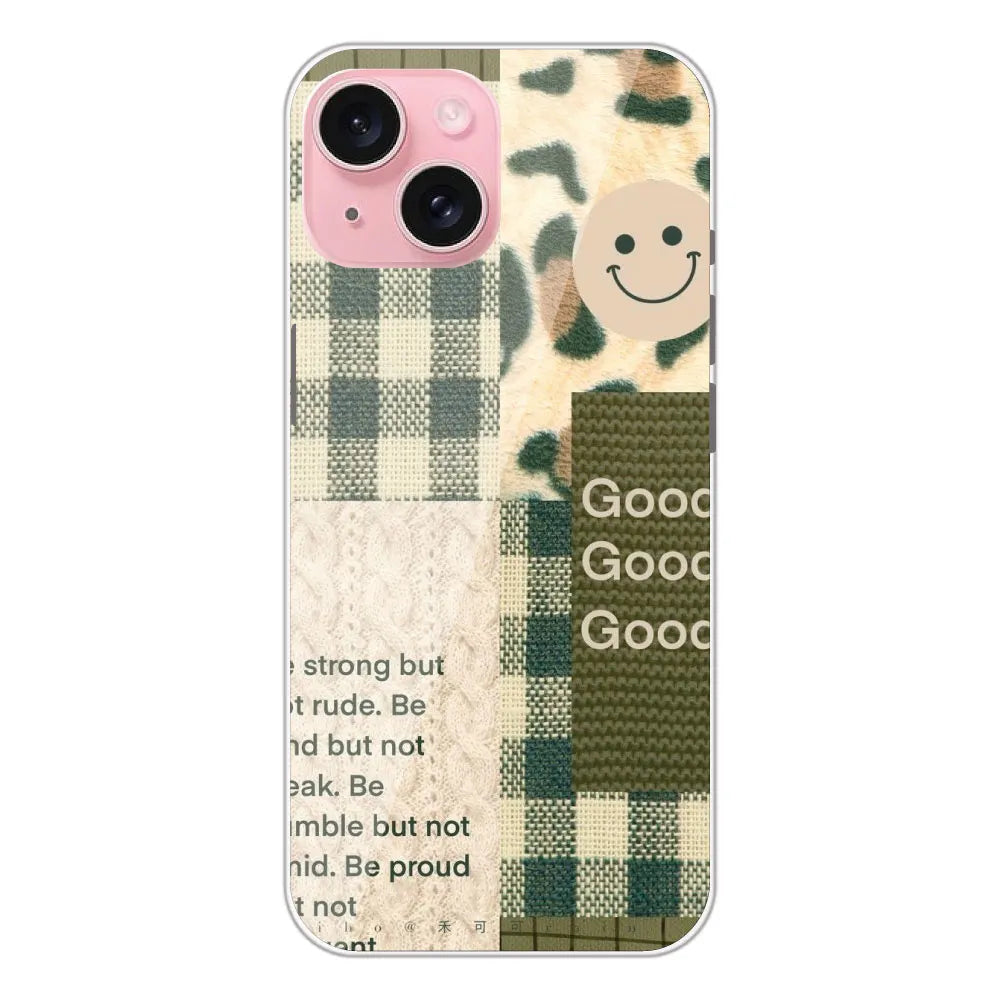 Patchwork Positivity - Printed Silicone Case For Apple iPhone 15 Plus