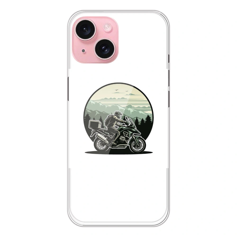 Biker - Printed Silicone Case For Apple iPhone 15 Plus