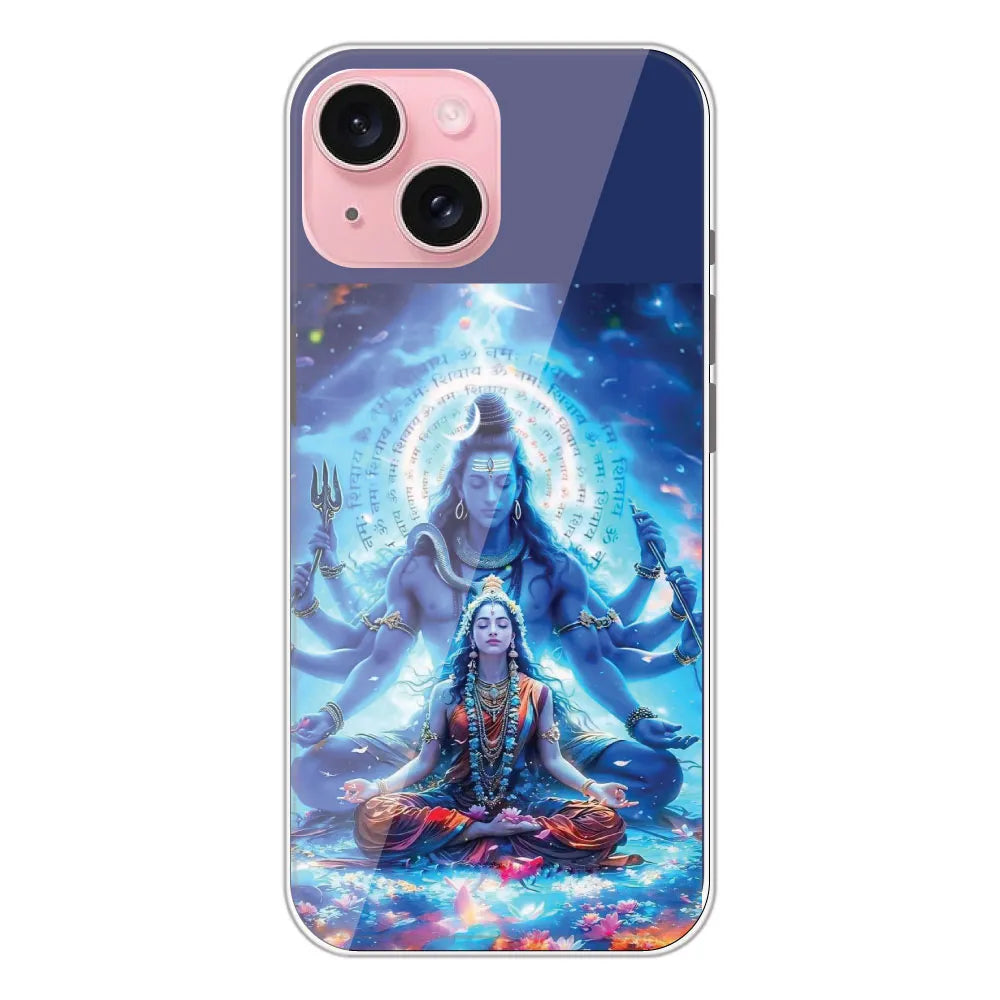 Shiv Parvati - Printed Silicone Case For Apple iPhone 15 Plus