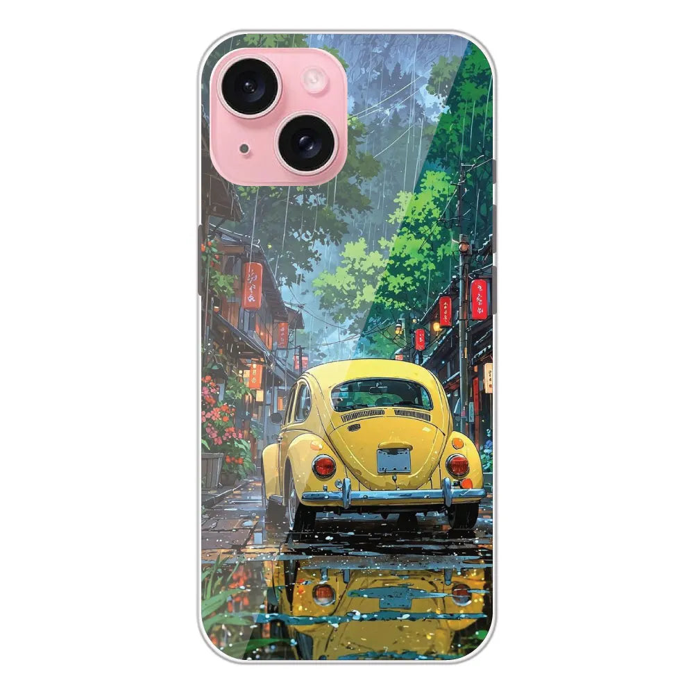 Yellow Bettle - Printed Silicone Case For Apple iPhone 15 Plus
