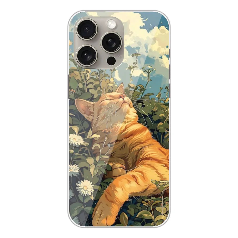 Garfield Sleeping - Printed Silicone Case For Apple iPhone 15 Pro Max