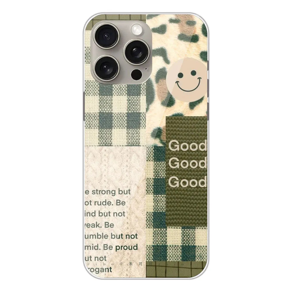 Patchwork Positivity - Printed Silicone Case For Apple iPhone 15 Pro Max