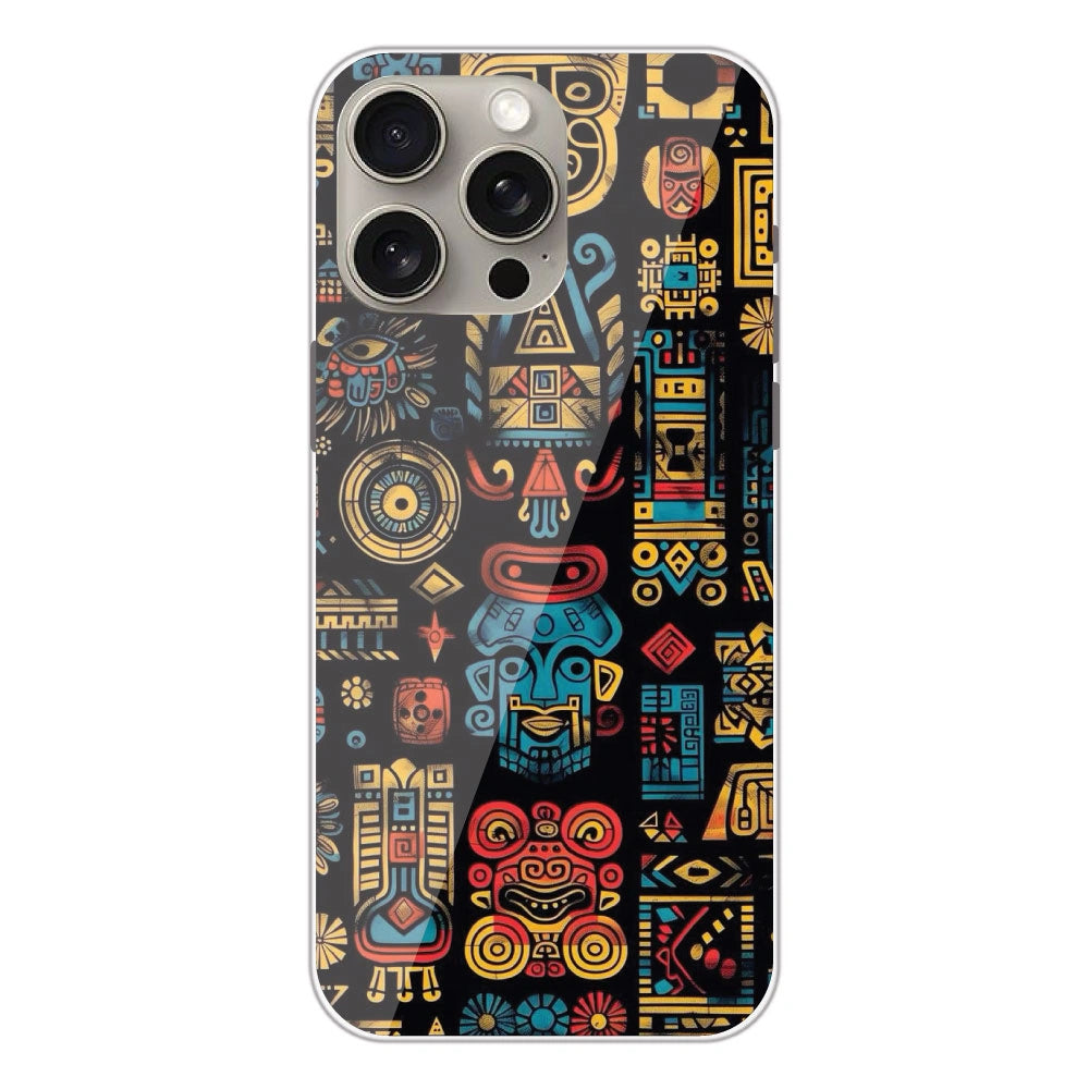 Crepe Pattern - Printed Silicone Case For Apple iPhone 15 Pro Max
