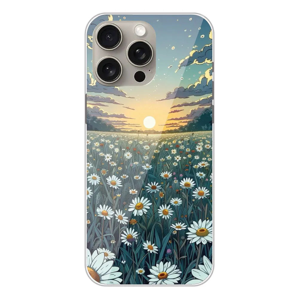 Daisy Sunset - Printed Silicone Case For Apple iPhone 15 Pro Max
