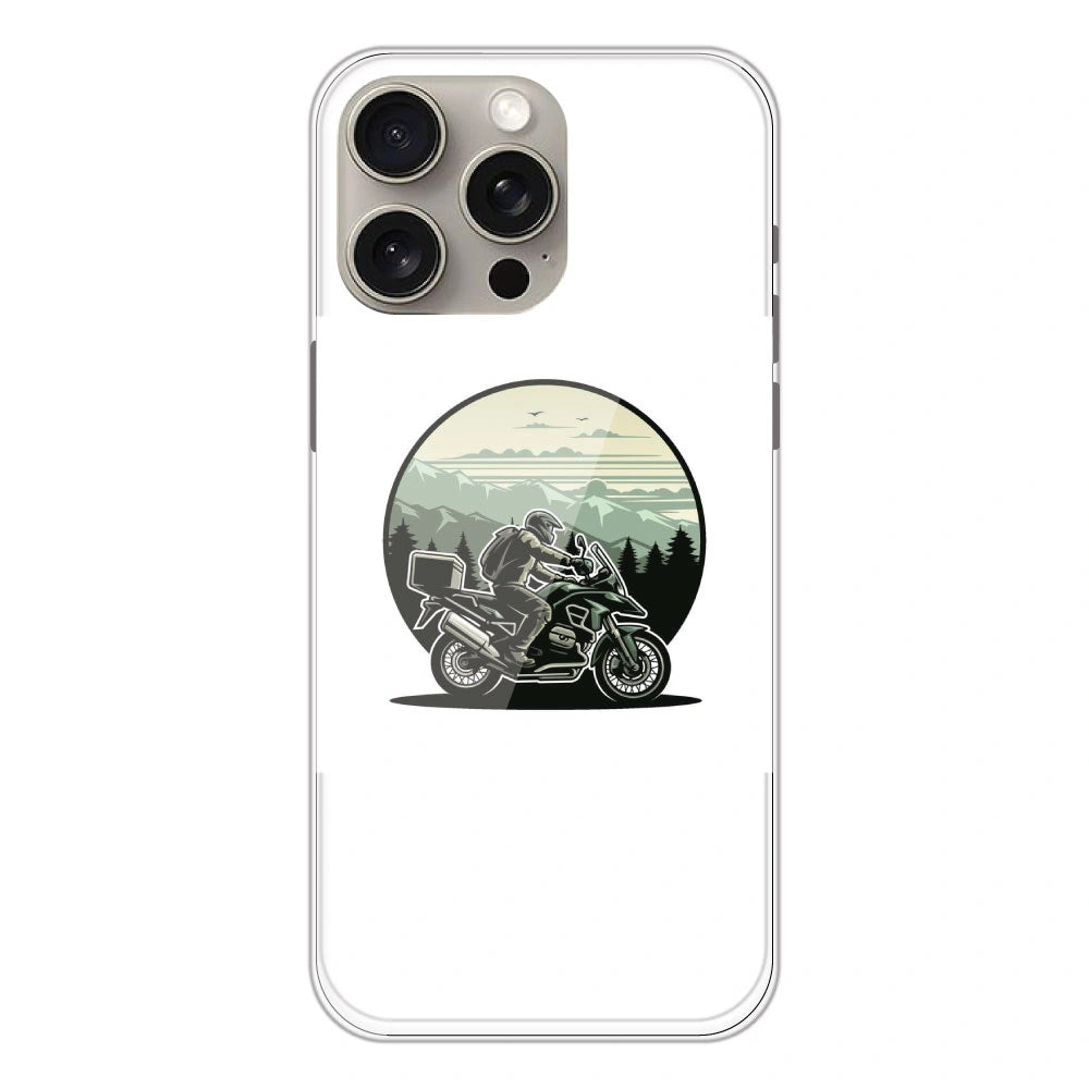 Biker - Printed Silicone Case For Apple iPhone 15 Pro Max