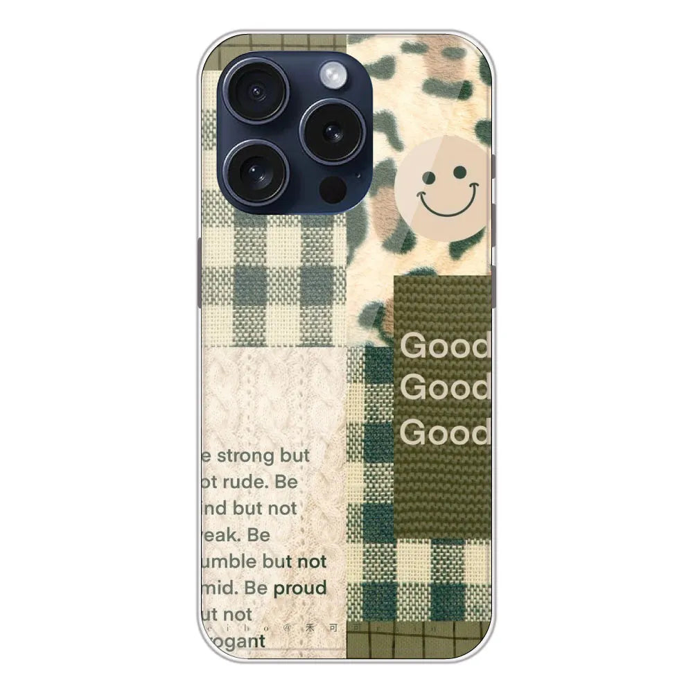 Patchwork Positivity - Printed Silicone Case For Apple iPhone 15 Pro