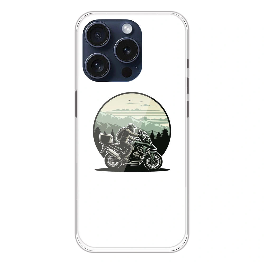 Biker - Printed Silicone Case For Apple iPhone 15 Pro