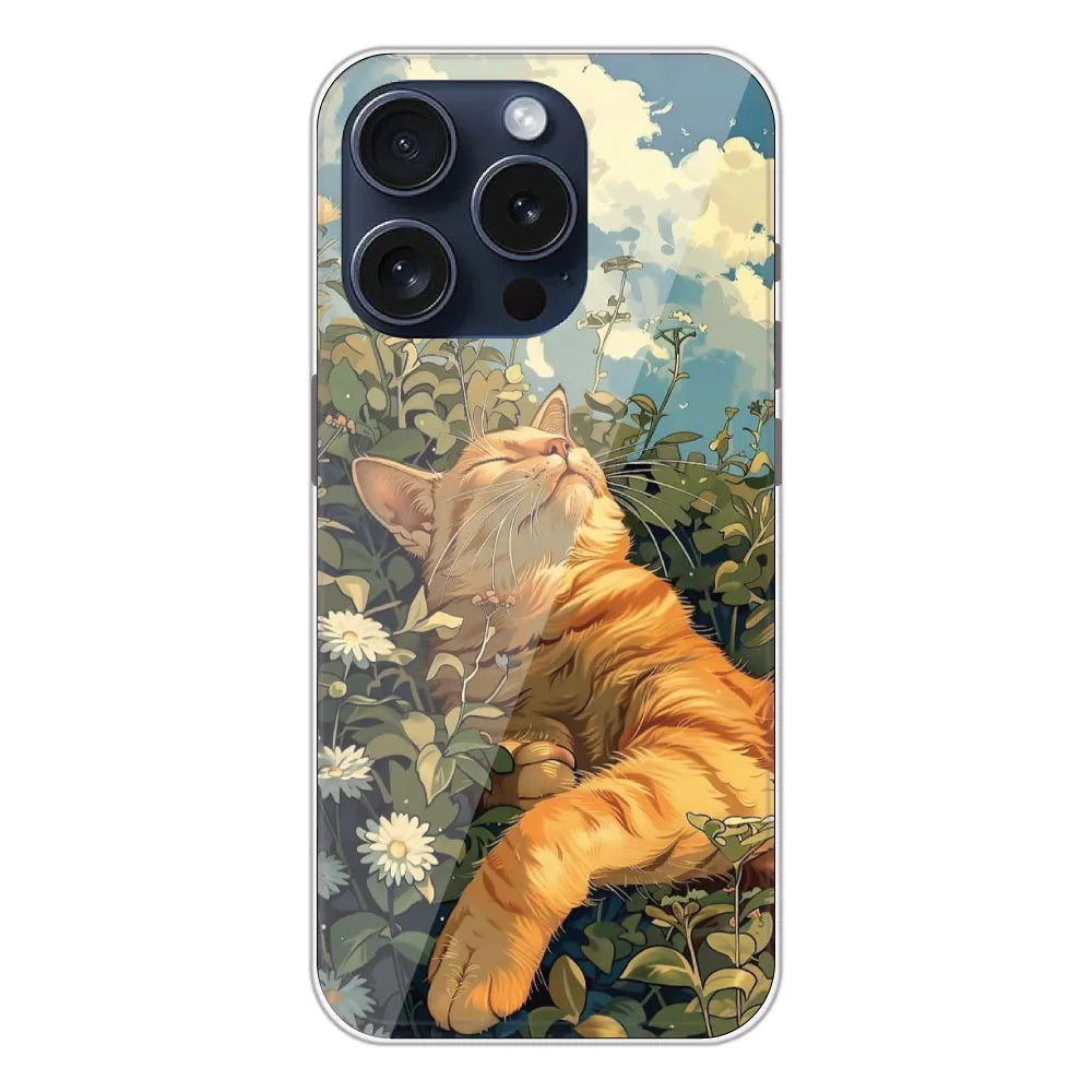 Garfield Sleeping - Printed Silicone Case For Apple iPhone 15 Pro