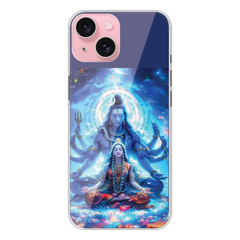 Shiv Parvati - Printed Silicone Case For Apple iPhone 15