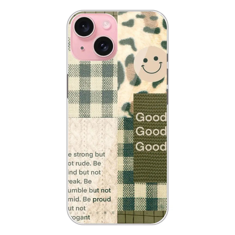 Patchwork Positivity - Printed Silicone Case For Apple iPhone 15
