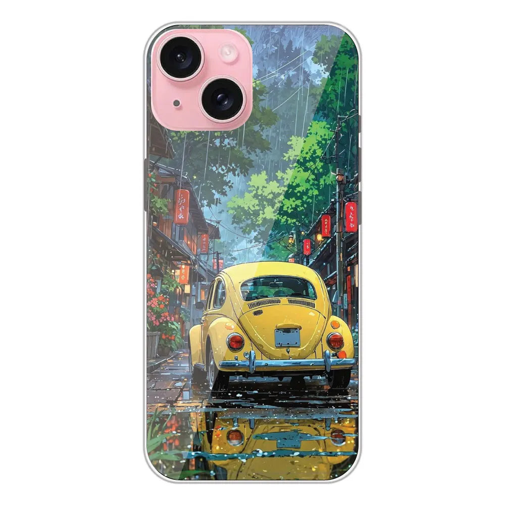 Yellow Bettle - Printed Silicone Case For Apple iPhone 15