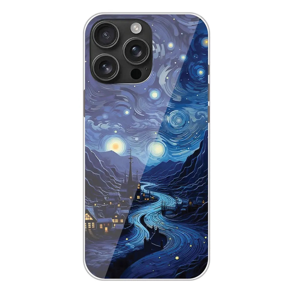 The Starry Night - Printed Silicone Case For Apple iPhone 16 Pro Max