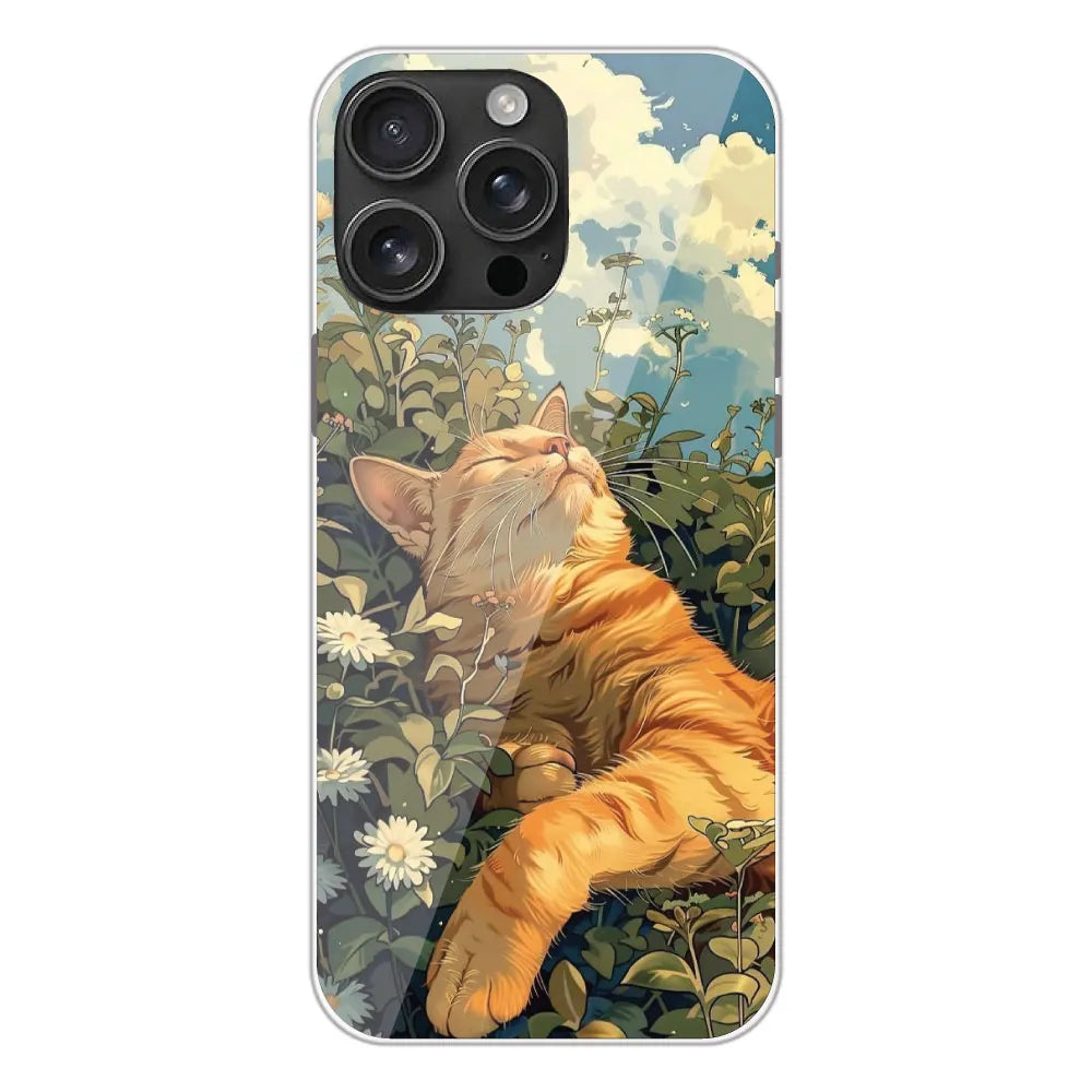 Garfield Sleeping - Printed Silicone Case For Apple iPhone 16 Pro Max