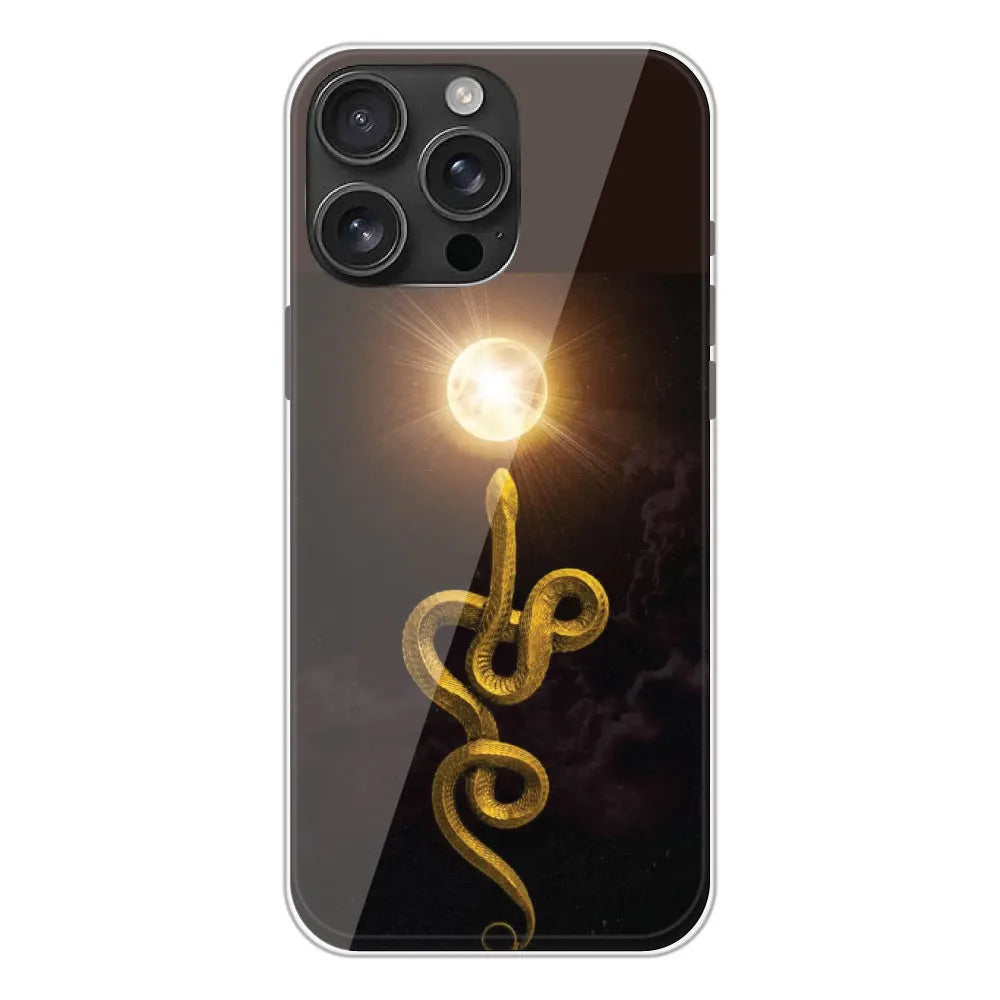 Golden Serpent - Printed Silicone Case For Apple iPhone 16 Pro Max