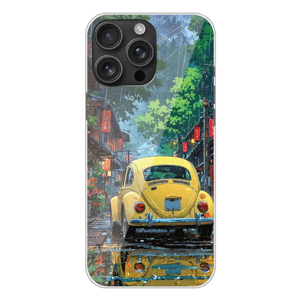 Yellow Bettle - Printed Silicone Case For Apple iPhone 16 Pro Max
