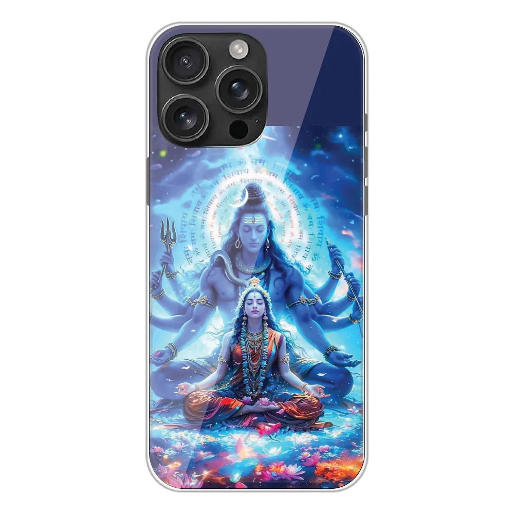Shiv Parvati - Printed Silicone Case For Apple iPhone 16 Pro Max