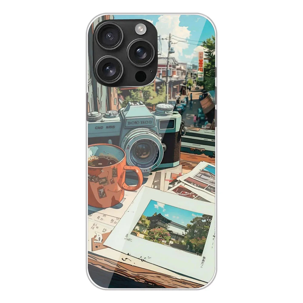 Vintage Camera Travel Vibes - Printed Silicone Case For Apple iPhone 16 Pro Max