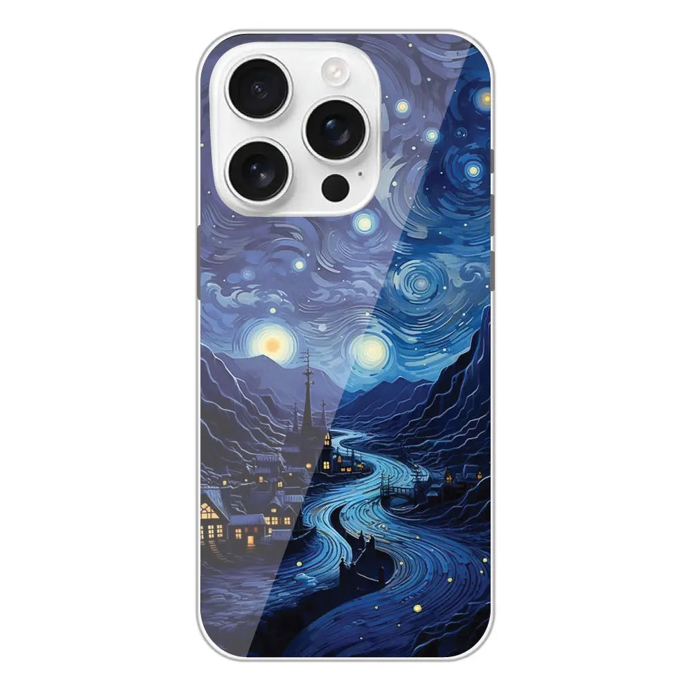 The Starry Night - Printed Silicone Case For Apple iPhone 16 Pro