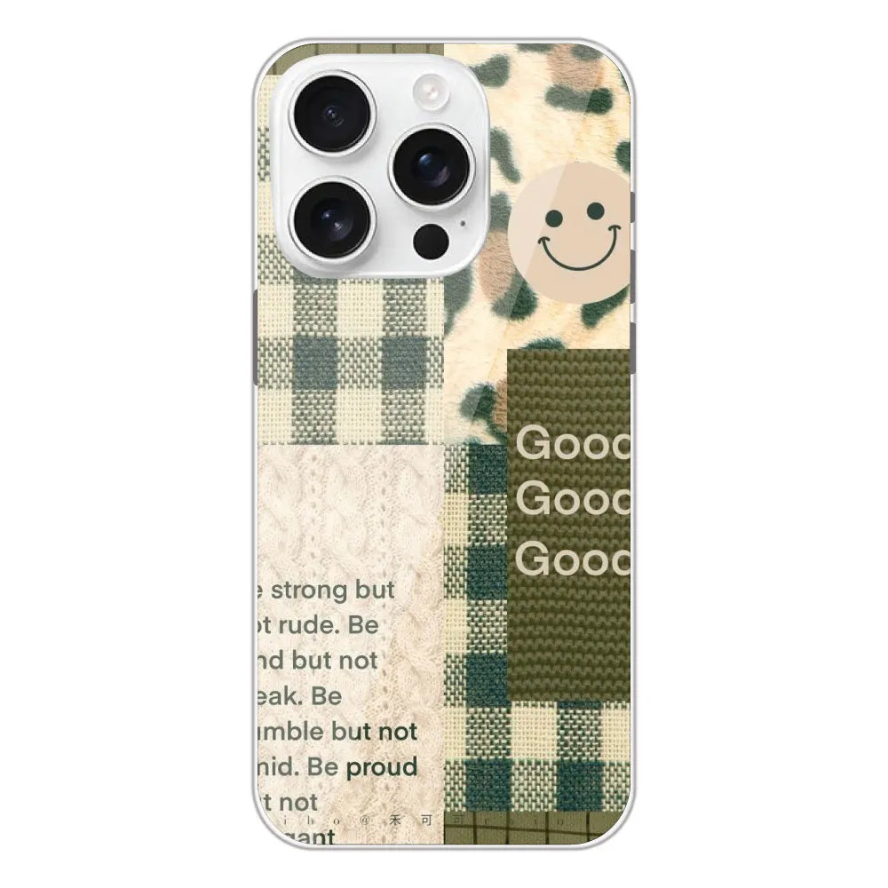 Patchwork Positivity - Printed Silicone Case For Apple iPhone 16 Pro