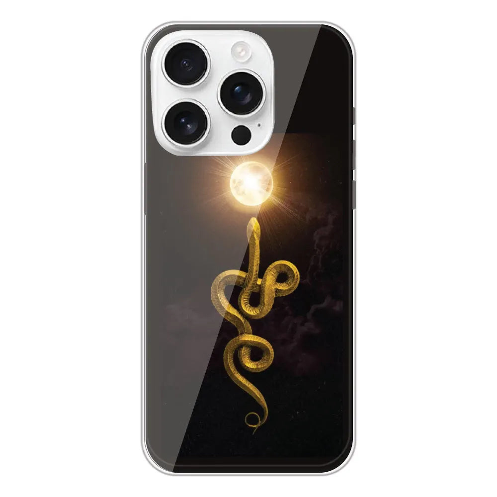 Golden Serpent - Printed Silicone Case For Apple iPhone 16 Pro