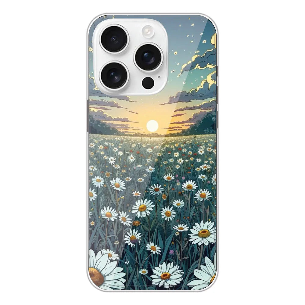 Daisy Sunset - Printed Silicone Case For Apple iPhone 16 Pro