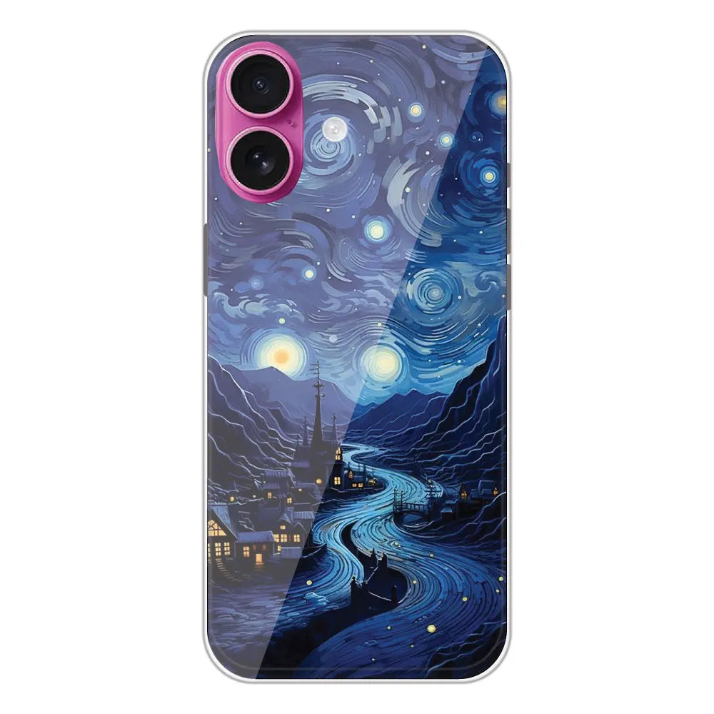 The Starry Night - Printed Silicone Case For Apple iPhone 16 Plus