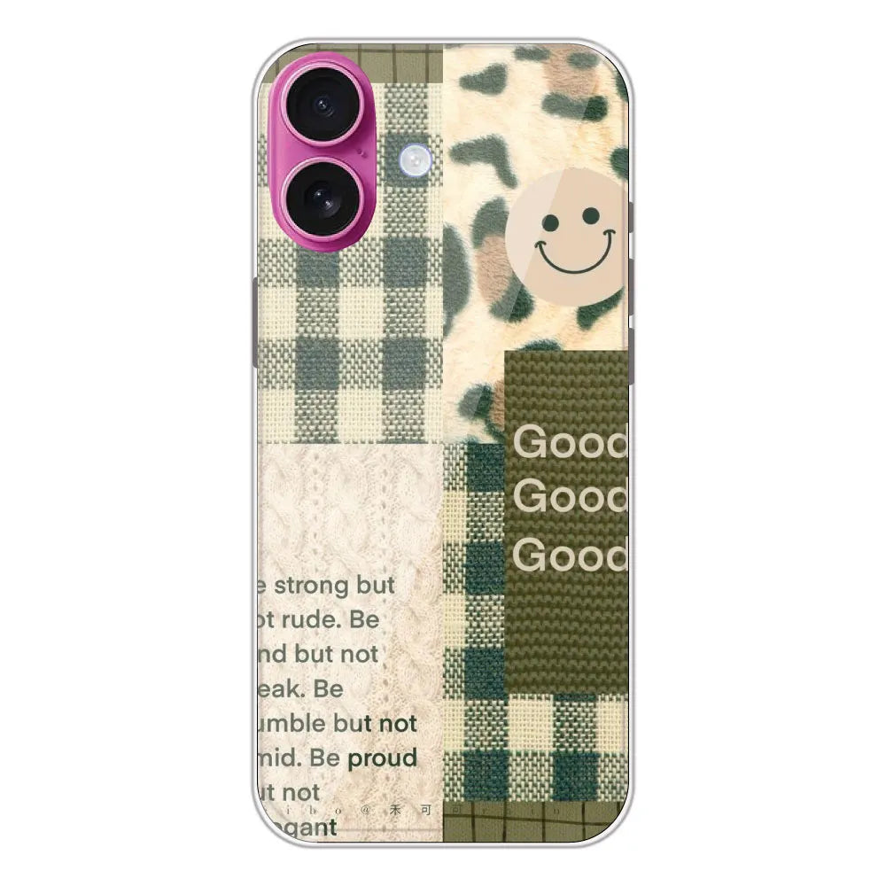 Patchwork Positivity - Printed Silicone Case For Apple iPhone 16 Plus