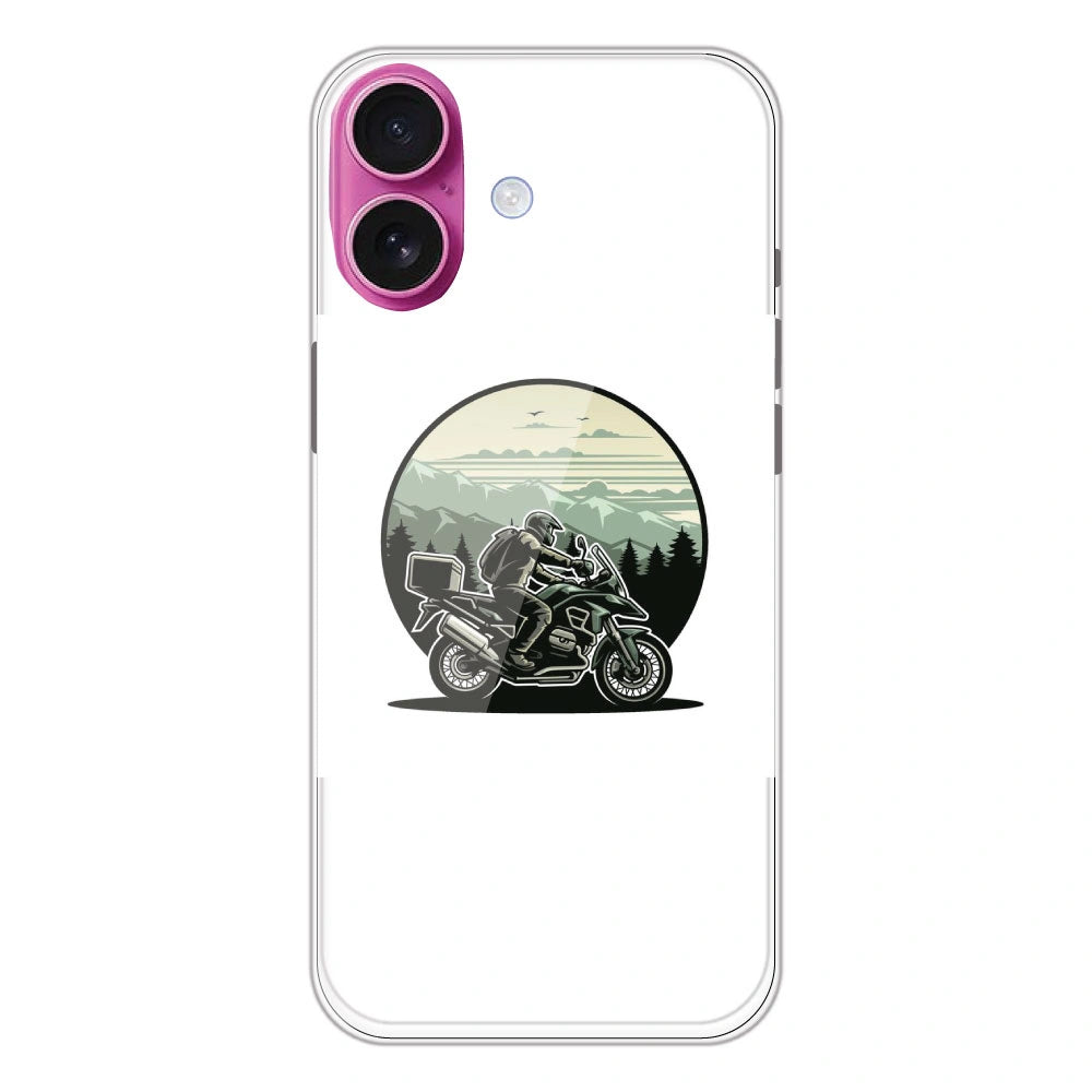 Biker - Printed Silicone Case For Apple iPhone 16 Plus