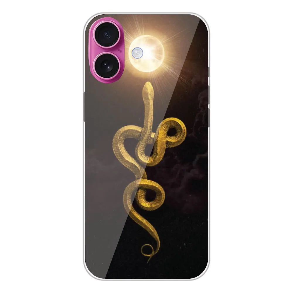Golden Serpent - Printed Silicone Case For Apple iPhone 16 Plus