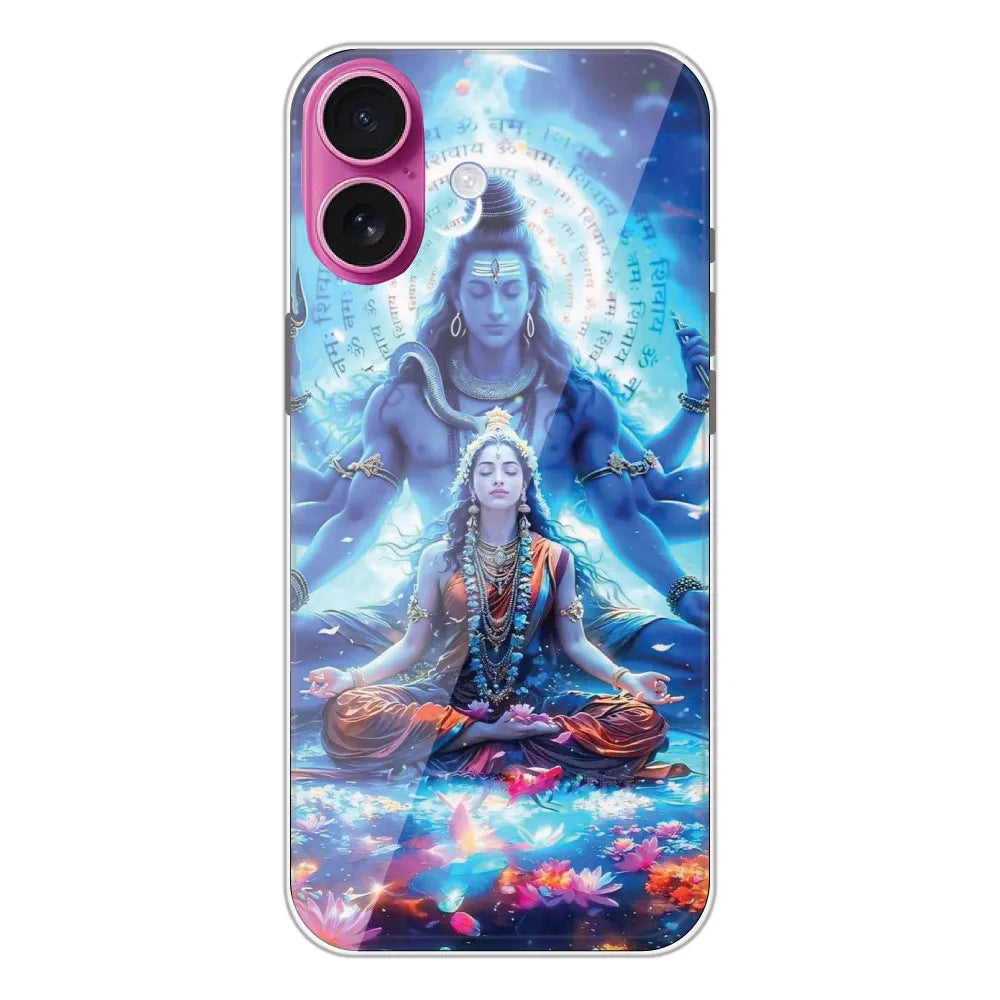 Shiv Parvati - Printed Silicone Case For Apple iPhone 16 Plus