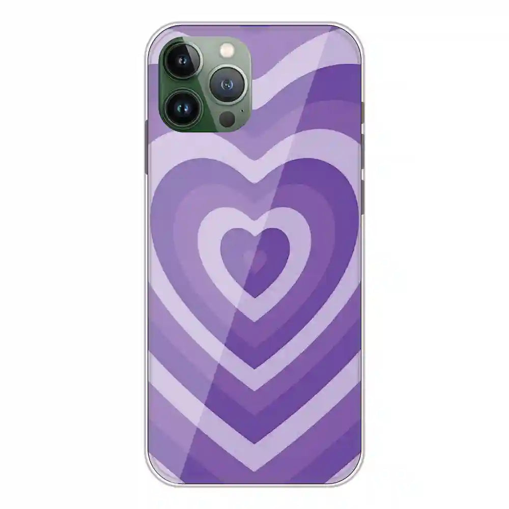 Purple Hearts - Printed Silicone Case For Apple iPhone 11 Pro Max