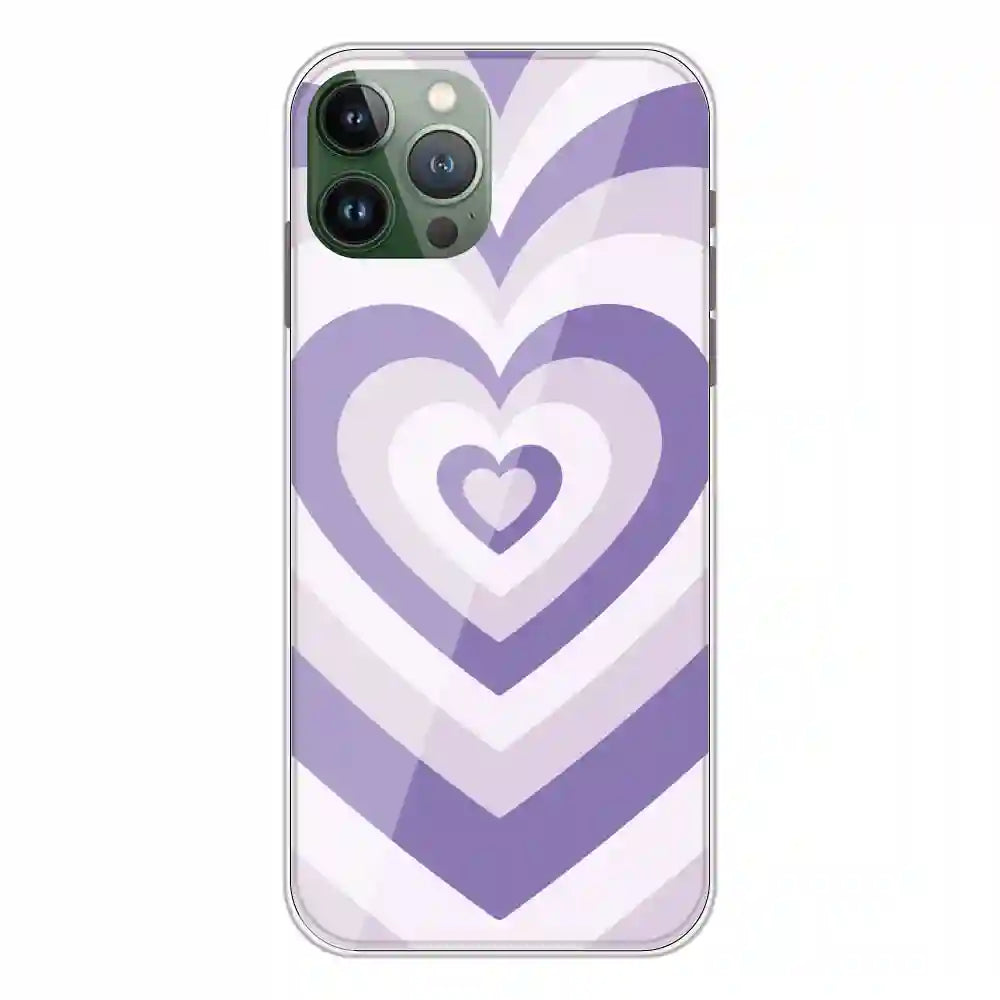 Dark Purple Hearts - Printed Silicone Case For Apple iPhone 11 Pro Max