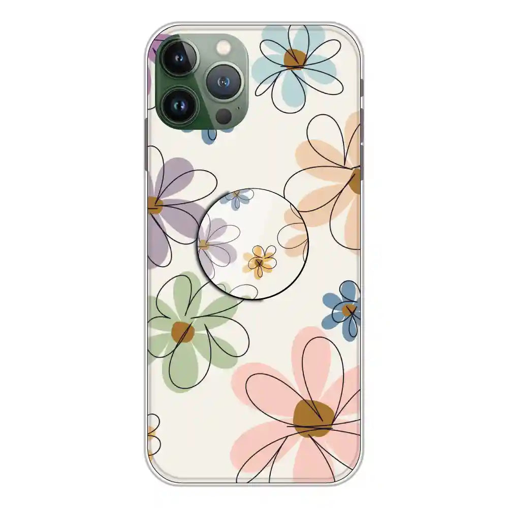 Rainbow Flowers - Silicone Grip Case For Apple iPhone 11 Pro Max