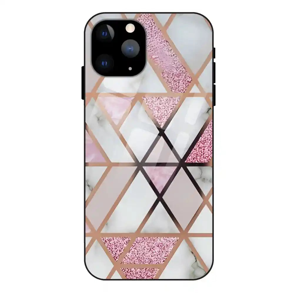 'Blush Prism Geometric - Glass Case For Apple iPhone 11 Pro Max