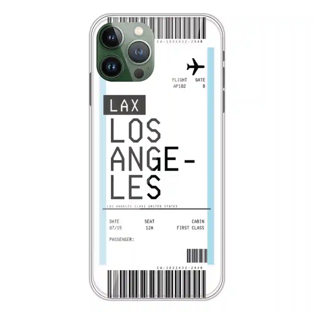 Los Angeles Ticket - Clear Printed Silicone Case For Apple iPhone 11 Pro Max