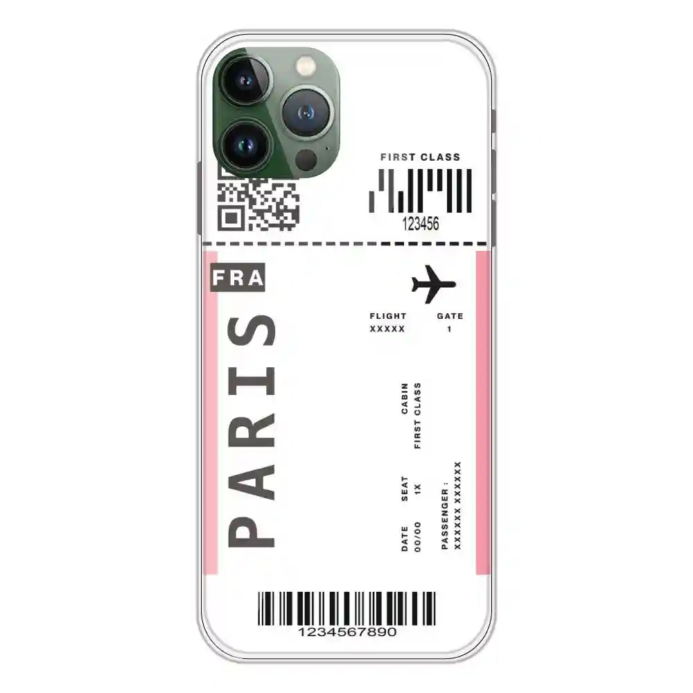 Paris Ticket - Clear Printed Silicone Case For Apple iPhone 11 Pro Max
