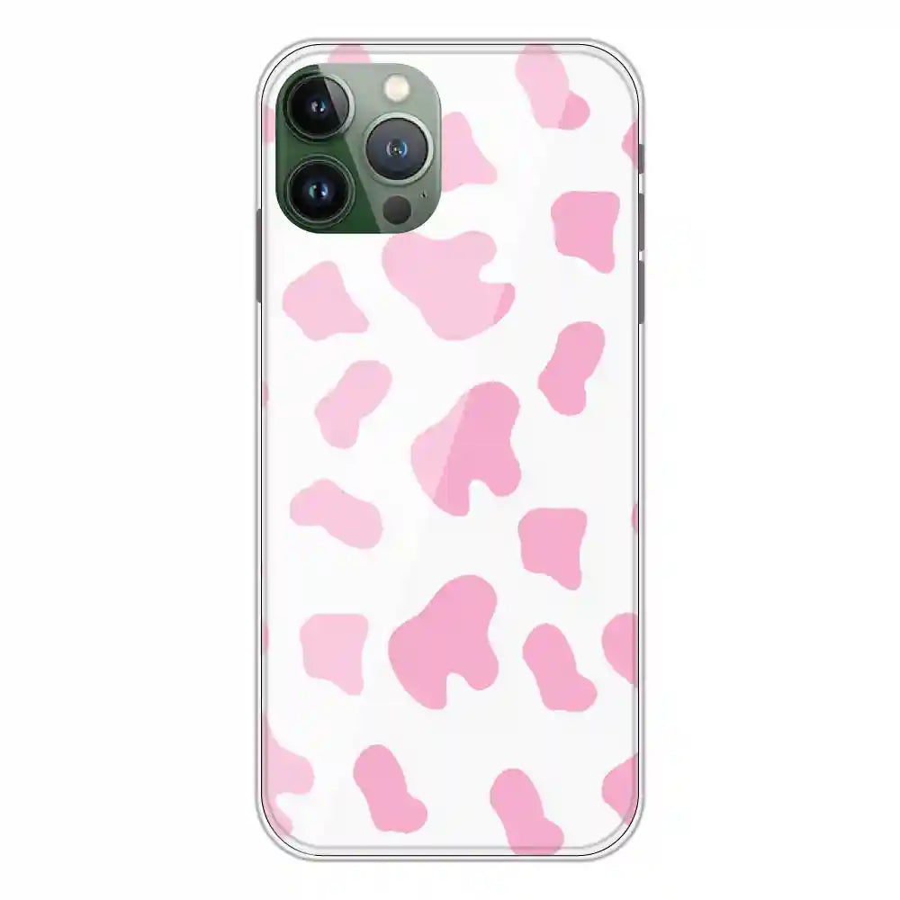 Pink Cow Print - Clear Printed Silicone Case For Apple iPhone 11 Pro Max