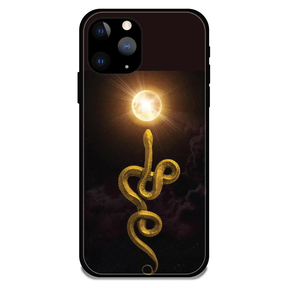 'Golden Serpent - Glossy Metal Silicone Case For Apple iPhone 11 Pro Max