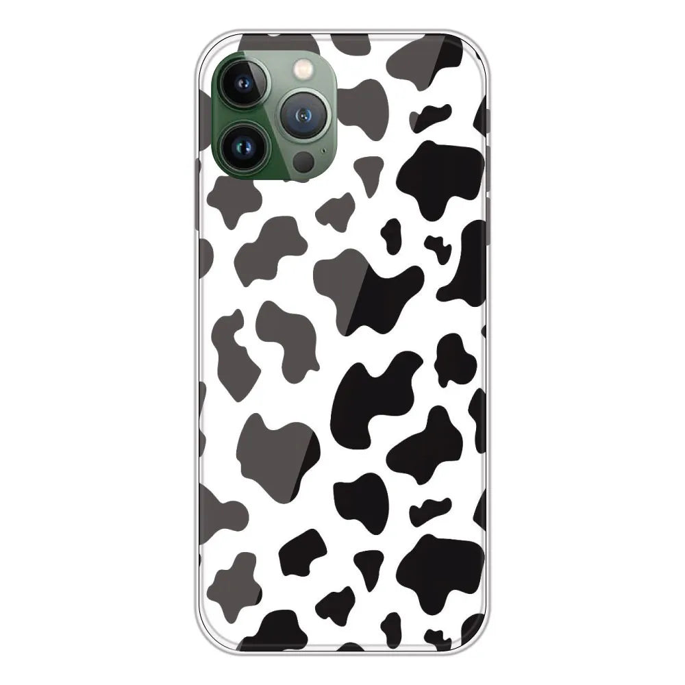 Cow Print - Clear Printed Silicone CaseFor Apple iPhone 11 Pro Max