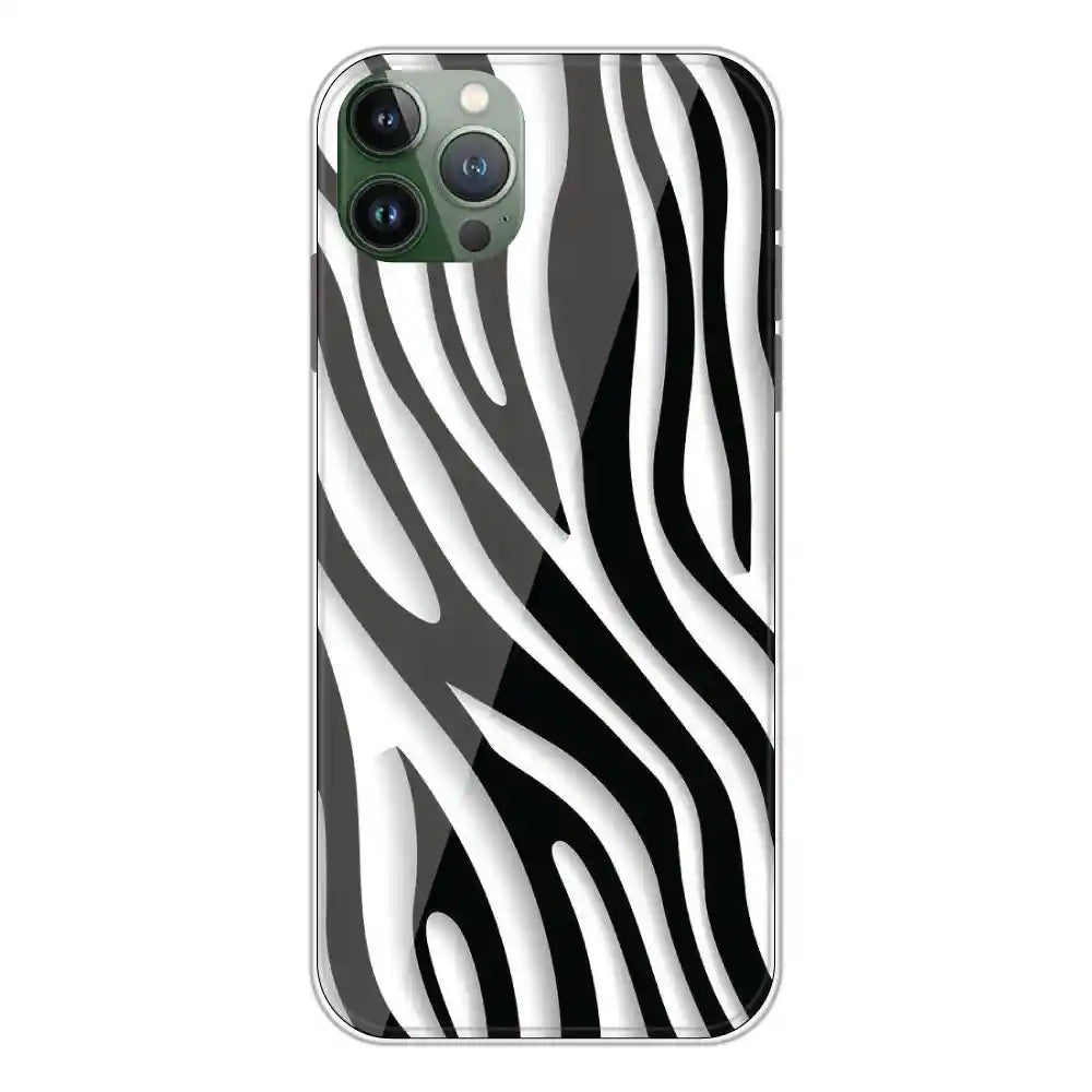 Zebra Print - Clear Printed Silicone Case For Apple iPhone 11 Pro Max