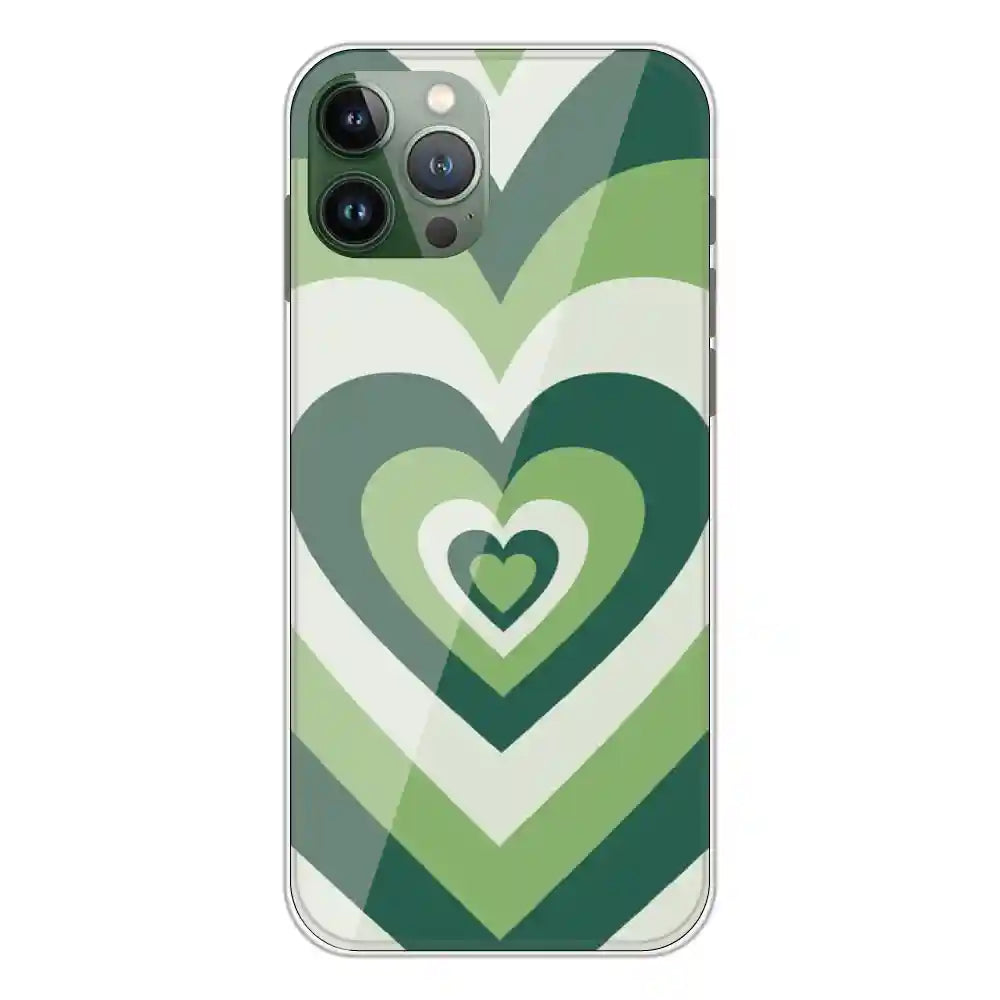 Dark Green Hearts - Printed Silicone Case For Apple iPhone 11 Pro